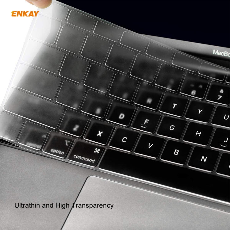 ENKAY 3 in 1 Crystal Laptop Protective Case + US Version TPU Keyboard Film + Anti-dust Plugs Set for MacBook Pro 13.3 inch A1708 (without Touch Bar)(Grey) - MacBook Pro Cases by ENKAY | Online Shopping South Africa | PMC Jewellery | Buy Now Pay Later Mobicred