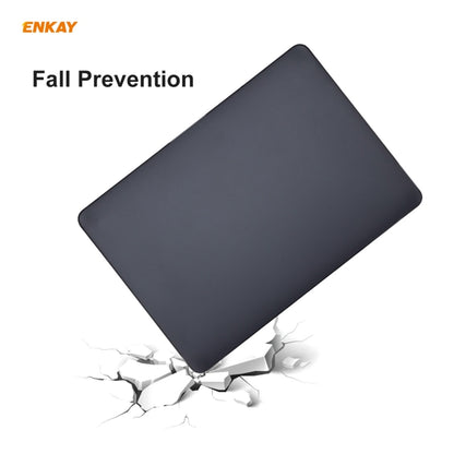 ENKAY 3 in 1 Matte Laptop Protective Case + US Version TPU Keyboard Film + Anti-dust Plugs Set for MacBook Pro 13.3 inch A1706 / A1989 / A2159 (with Touch Bar)(White) - MacBook Pro Cases by ENKAY | Online Shopping South Africa | PMC Jewellery | Buy Now Pay Later Mobicred