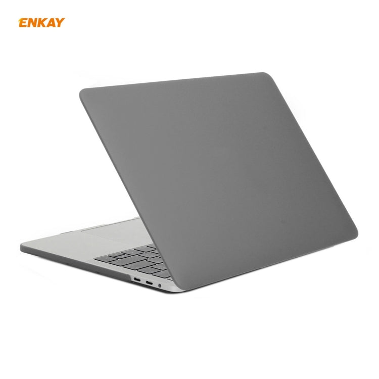 ENKAY 3 in 1 Matte Laptop Protective Case + US Version TPU Keyboard Film + Anti-dust Plugs Set for MacBook Pro 13.3 inch A1708 (without Touch Bar)(Grey) - MacBook Pro Cases by ENKAY | Online Shopping South Africa | PMC Jewellery | Buy Now Pay Later Mobicred