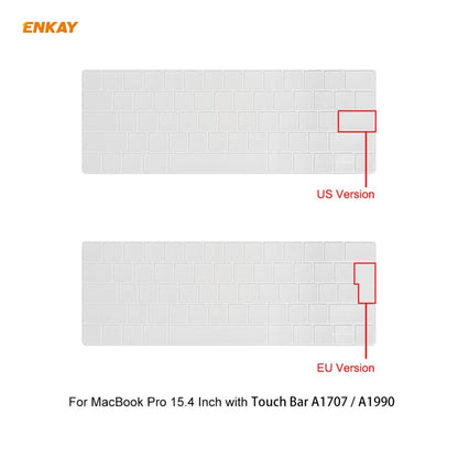 ENKAY 3 in 1 Crystal Laptop Protective Case + US Version TPU Keyboard Film + Anti-dust Plugs Set for MacBook Pro 15.4 inch A1707 & A1990 (with Touch Bar)(Transparent) - MacBook Pro Cases by ENKAY | Online Shopping South Africa | PMC Jewellery | Buy Now Pay Later Mobicred