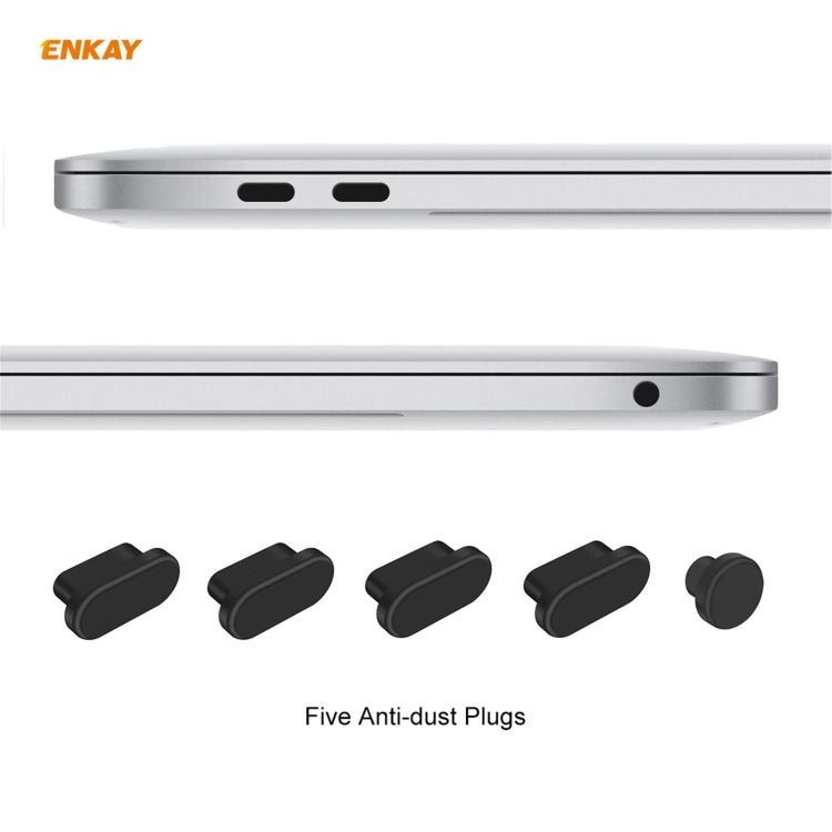 ENKAY 3 in 1 Matte Laptop Protective Case + EU Version TPU Keyboard Film + Anti-dust Plugs Set for MacBook Air 13.3 inch A1932 (2018)(White) - MacBook Air Cases by ENKAY | Online Shopping South Africa | PMC Jewellery | Buy Now Pay Later Mobicred