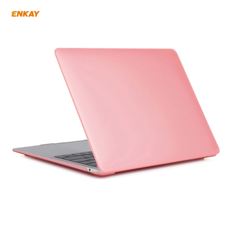 ENKAY 3 in 1 Matte Laptop Protective Case + EU Version TPU Keyboard Film + Anti-dust Plugs Set for MacBook Air 13.3 inch A2179 & A2337 (2020)(Pink) - MacBook Pro Cases by ENKAY | Online Shopping South Africa | PMC Jewellery | Buy Now Pay Later Mobicred