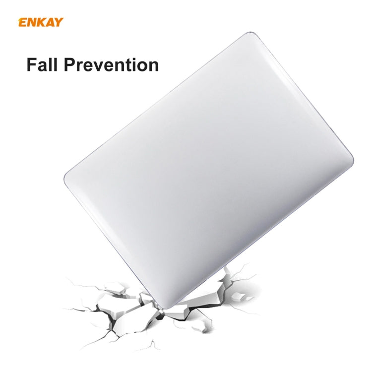 For MacBook Air 13.3 inch A2179 & A2337 2020 ENKAY 3 in 1 Crystal Laptop Protective Case + EU Version TPU Keyboard Film + Anti-dust Plugs Set(Grey) - MacBook Air Cases by ENKAY | Online Shopping South Africa | PMC Jewellery | Buy Now Pay Later Mobicred