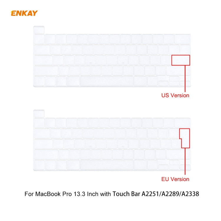 ENKAY 3 in 1 Crystal Laptop Protective Case + US Version TPU Keyboard Film + Anti-dust Plugs Set for MacBook Pro 13.3 inch A2251 & A2289 & A2338 (with Touch Bar)(Purple) - MacBook Pro Cases by ENKAY | Online Shopping South Africa | PMC Jewellery | Buy Now Pay Later Mobicred