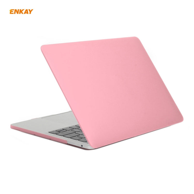 ENKAY 3 in 1 Matte Laptop Protective Case + US Version TPU Keyboard Film + Anti-dust Plugs Set for MacBook Pro 13.3 inch A2251 & A2289 & A2338 (with Touch Bar)(Pink) - MacBook Pro Cases by ENKAY | Online Shopping South Africa | PMC Jewellery | Buy Now Pay Later Mobicred