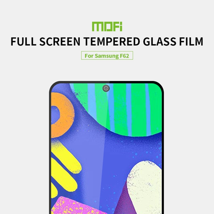 For Samsung Galaxy F62 MOFI 9H 2.5D Full Screen Tempered Glass Film(Black) - Galaxy Tempered Glass by MOFI | Online Shopping South Africa | PMC Jewellery