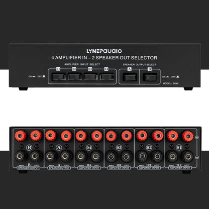 4 Input 2 Output Power Amplifier And Speaker Switcher Speaker Switch Splitter Comparator 300W Per Channel Without Loss Of Sound Quality -  by PMC Jewellery | Online Shopping South Africa | PMC Jewellery | Buy Now Pay Later Mobicred