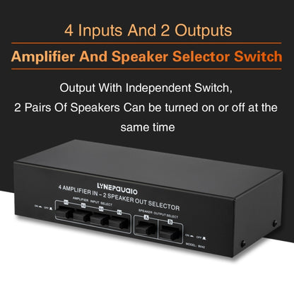 4 Input 2 Output Power Amplifier And Speaker Switcher Speaker Switch Splitter Comparator 300W Per Channel Without Loss Of Sound Quality -  by PMC Jewellery | Online Shopping South Africa | PMC Jewellery | Buy Now Pay Later Mobicred