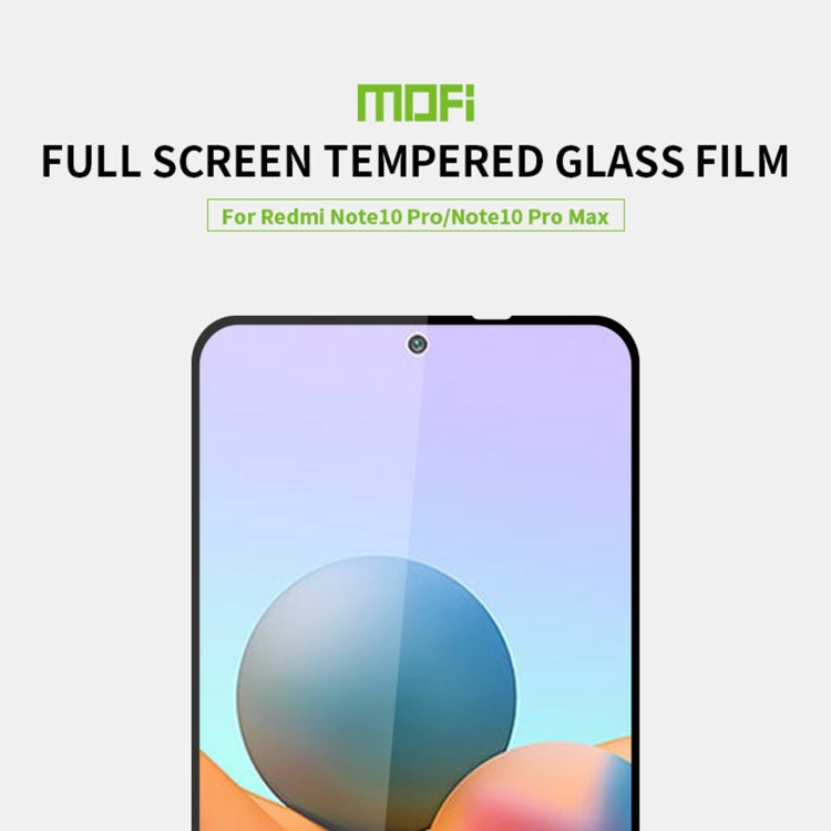 For Redmi Note 10 Pro / Note 10 Pro Max MOFI 9H 2.5D Full Screen Tempered Glass Film(Black) - free shipping - PMC TechLife - Order now!