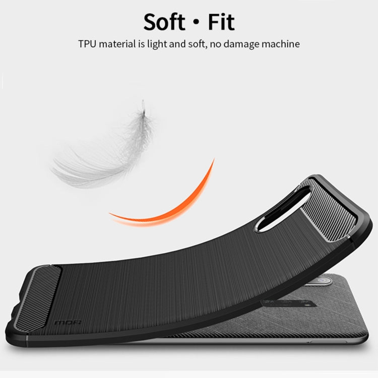 For Samsung Galaxy A02 / M02 MOFI Gentleness Series Brushed Texture Carbon Fiber Soft TPU Case(Black) - Galaxy Phone Cases by MOFI | Online Shopping South Africa | PMC TechLife | Buy Now Pay Later Mobicred
