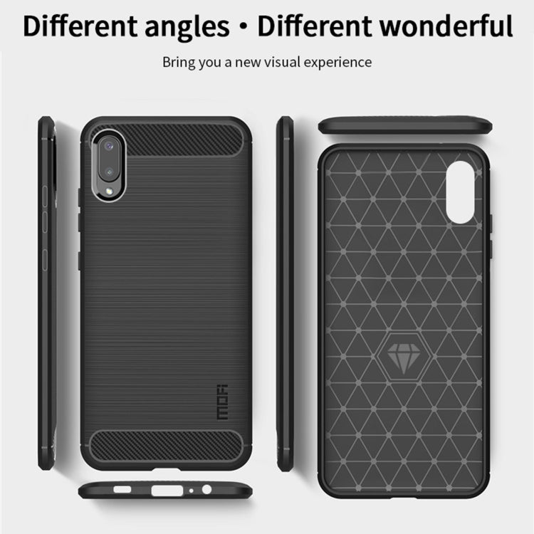 For Samsung Galaxy A02 / M02 MOFI Gentleness Series Brushed Texture Carbon Fiber Soft TPU Case(Red) - Galaxy Phone Cases by MOFI | Online Shopping South Africa | PMC TechLife