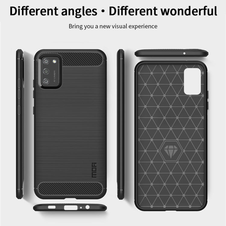 For Samsung Galaxy A02s/M02s/F02s(US Version) MOFI Gentleness Series Brushed Texture Carbon Fiber Soft TPU Case(Grey) - Galaxy Phone Cases by MOFI | Online Shopping South Africa | PMC Jewellery