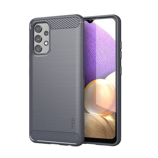 For Samsung Galaxy A32 4G(EU Version) MOFI Gentleness Series Brushed Texture Carbon Fiber Soft TPU Case(Grey) - Galaxy Phone Cases by MOFI | Online Shopping South Africa | PMC Jewellery