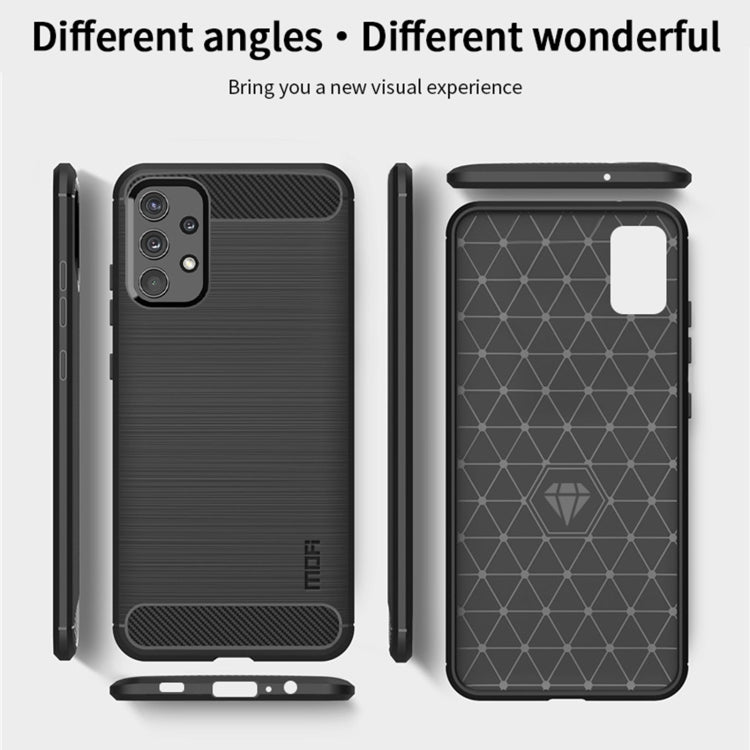 For Samsung Galaxy A32 4G(EU Version) MOFI Gentleness Series Brushed Texture Carbon Fiber Soft TPU Case(Grey) - Galaxy Phone Cases by MOFI | Online Shopping South Africa | PMC TechLife