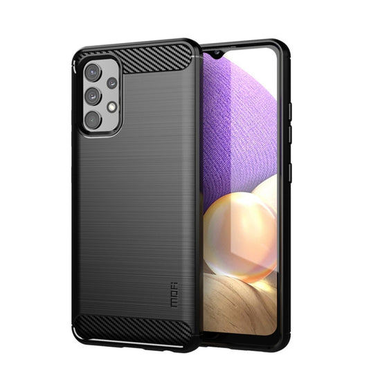 For Samsung Galaxy A32 4G(US Version) MOFI Gentleness Series Brushed Texture Carbon Fiber Soft TPU Case(Black) - Galaxy Phone Cases by MOFI | Online Shopping South Africa | PMC Jewellery