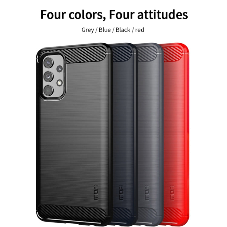 For Samsung Galaxy A32 4G(US Version) MOFI Gentleness Series Brushed Texture Carbon Fiber Soft TPU Case(Grey) - Galaxy Phone Cases by MOFI | Online Shopping South Africa | PMC TechLife