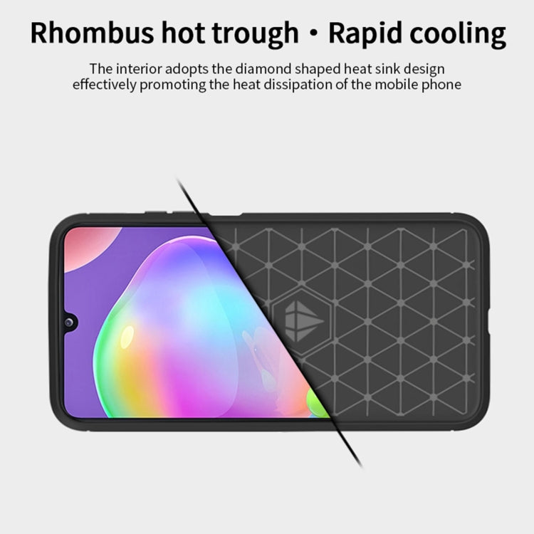 For Samsung Galaxy A32 5G MOFI Gentleness Series Brushed Texture Carbon Fiber Soft TPU Case(Blue) - Galaxy Phone Cases by MOFI | Online Shopping South Africa | PMC TechLife