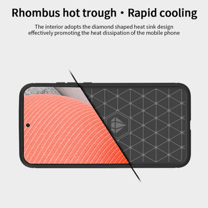 For Samsung Galaxy A72 5G/4G MOFI Gentleness Series Brushed Texture Carbon Fiber Soft TPU Case(Red) - Galaxy Phone Cases by MOFI | Online Shopping South Africa | PMC Jewellery