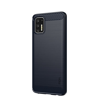 For Motorola Moto G Stylus 2021 MOFI Gentleness Series Brushed Texture Carbon Fiber Soft TPU Case(Blue) - Motorola Cases by MOFI | Online Shopping South Africa | PMC Jewellery