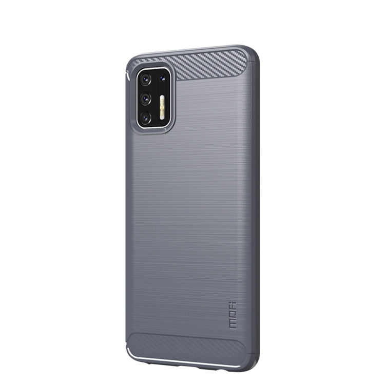 For Motorola Moto G Stylus 2021 MOFI Gentleness Series Brushed Texture Carbon Fiber Soft TPU Case(Gray) - Motorola Cases by MOFI | Online Shopping South Africa | PMC Jewellery