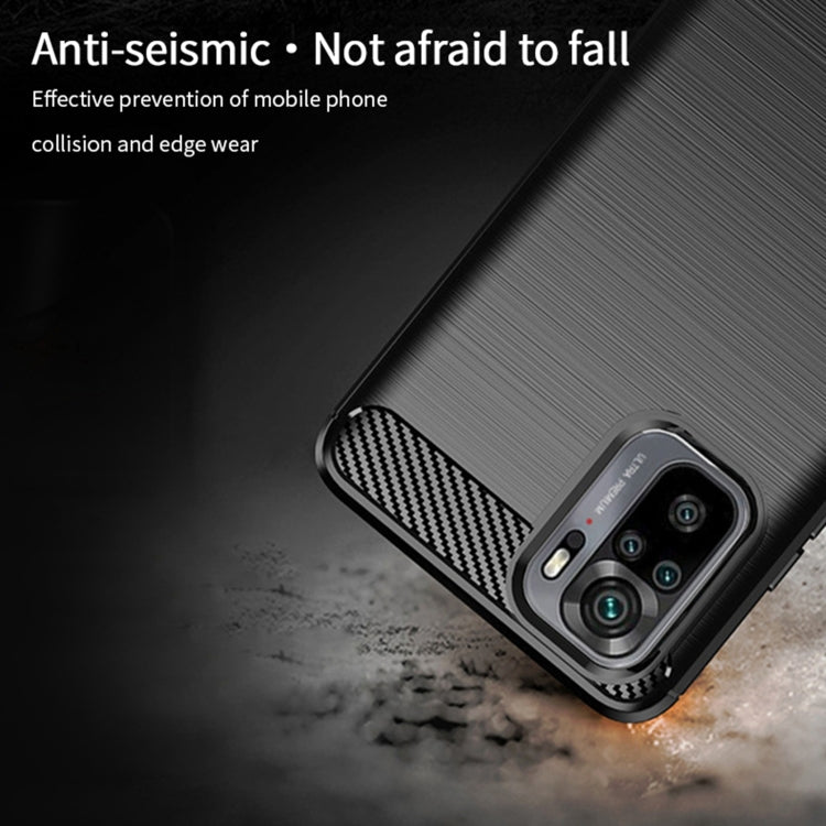 For Xiaomi Redmi Note 10 / Note 10S MOFI Gentleness Series Brushed Texture Carbon Fiber Soft TPU Case(Blue) - Xiaomi Cases by MOFI | Online Shopping South Africa | PMC TechLife | Buy Now Pay Later Mobicred