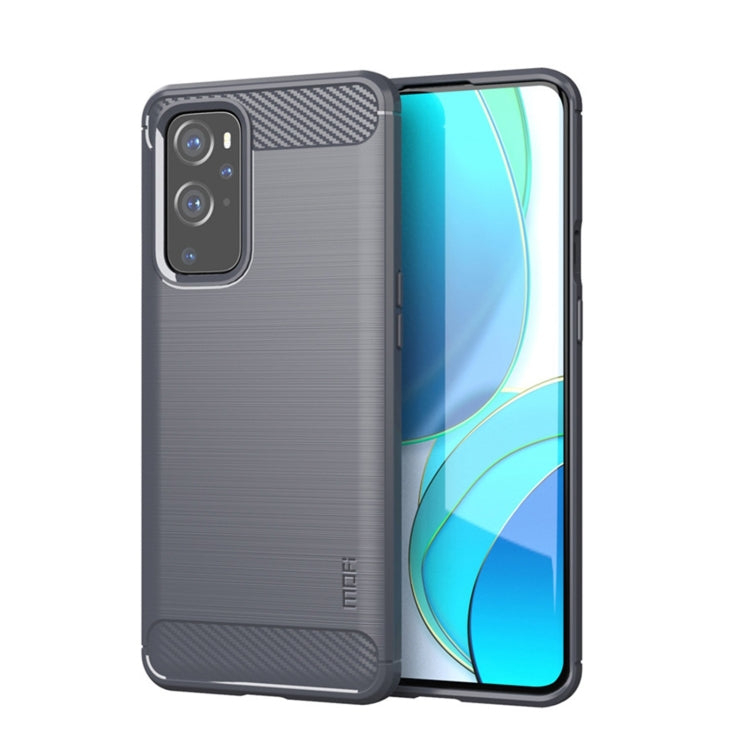 For OnePlus 9 MOFI Gentleness Series Brushed Texture Carbon Fiber Soft TPU Case(Grey) - OnePlus Cases by MOFI | Online Shopping South Africa | PMC TechLife | Buy Now Pay Later Mobicred