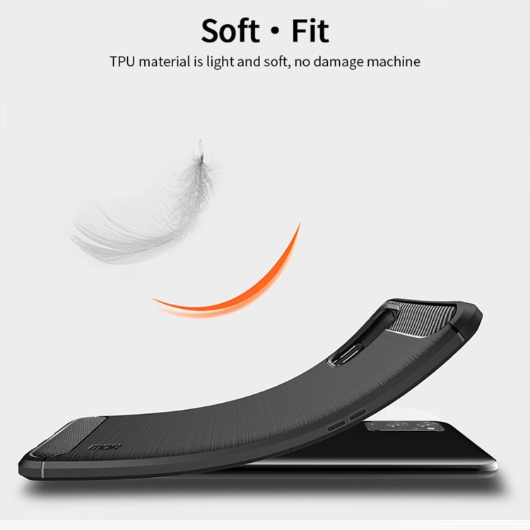 For OnePlus 9 Pro MOFI Gentleness Series Brushed Texture Carbon Fiber Soft TPU Case(Grey) - free shipping - PMC TechLife - Order now!