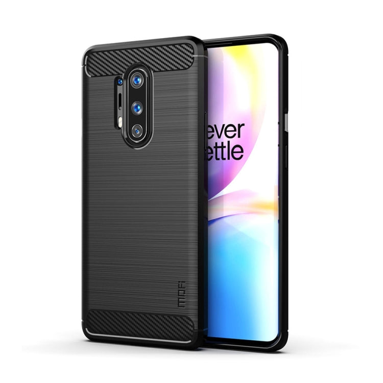 For OnePlus 8 Pro MOFI Gentleness Series Brushed Texture Carbon Fiber Soft TPU Case(Black) - OnePlus Cases by MOFI | Online Shopping South Africa | PMC TechLife | Buy Now Pay Later Mobicred