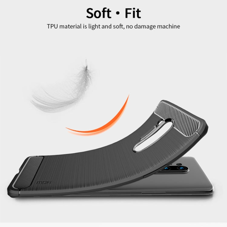 For OnePlus 8 Pro MOFI Gentleness Series Brushed Texture Carbon Fiber Soft TPU Case(Black) - OnePlus Cases by MOFI | Online Shopping South Africa | PMC TechLife | Buy Now Pay Later Mobicred