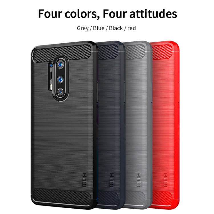 For OnePlus 8 Pro MOFI Gentleness Series Brushed Texture Carbon Fiber Soft TPU Case(Black) - OnePlus Cases by MOFI | Online Shopping South Africa | PMC TechLife | Buy Now Pay Later Mobicred