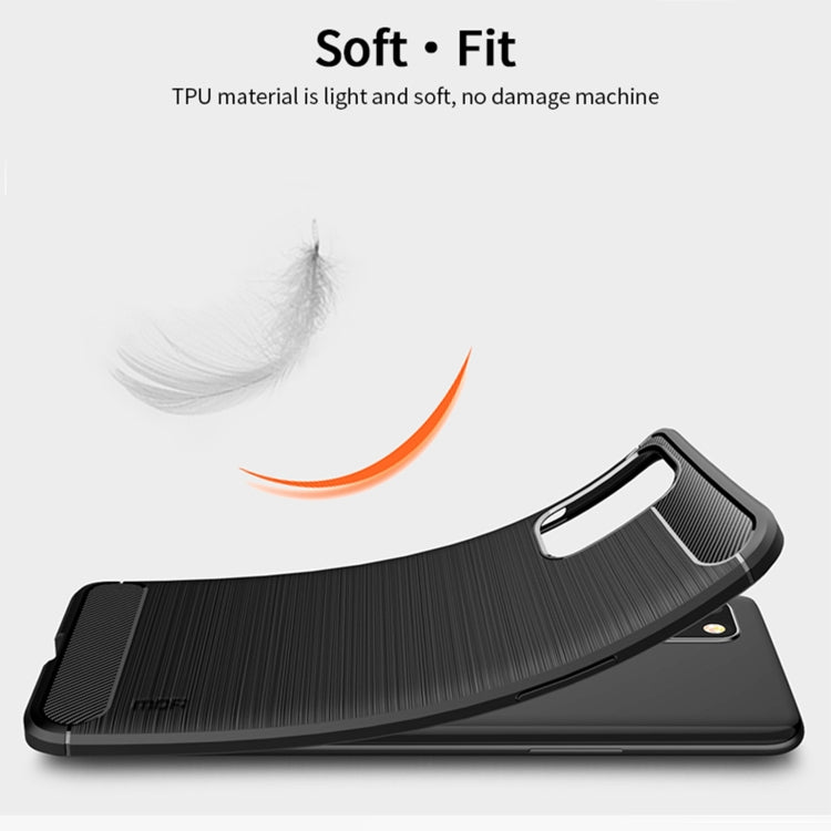 For OnePlus 8T MOFI Gentleness Series Brushed Texture Carbon Fiber Soft TPU Case(Blue) - OnePlus Cases by MOFI | Online Shopping South Africa | PMC TechLife | Buy Now Pay Later Mobicred