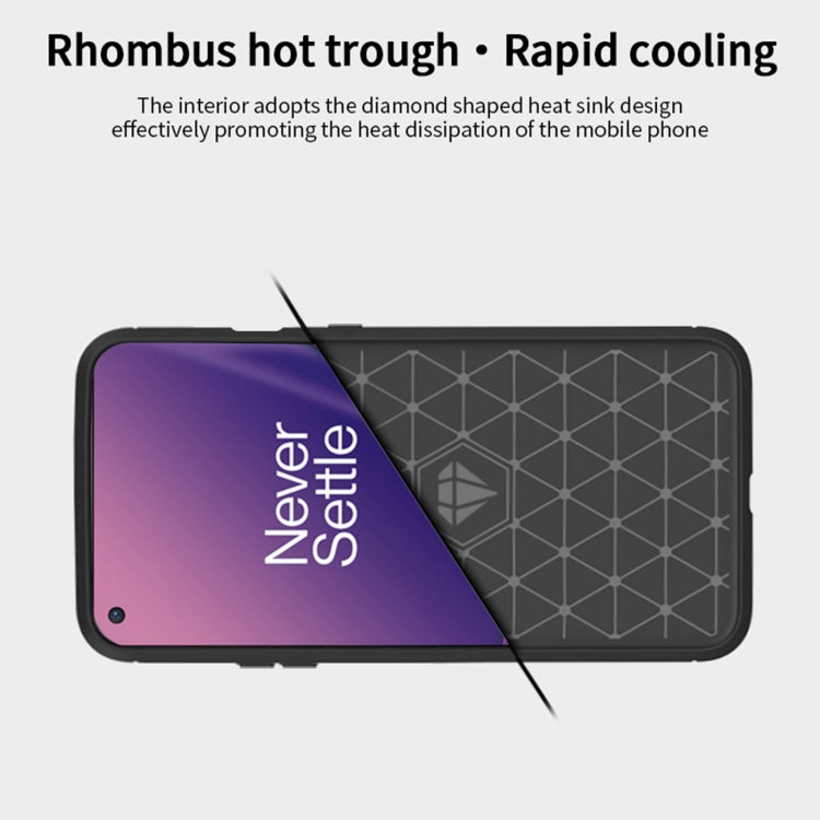 For OnePlus 8T MOFI Gentleness Series Brushed Texture Carbon Fiber Soft TPU Case(Red) - OnePlus Cases by MOFI | Online Shopping South Africa | PMC TechLife