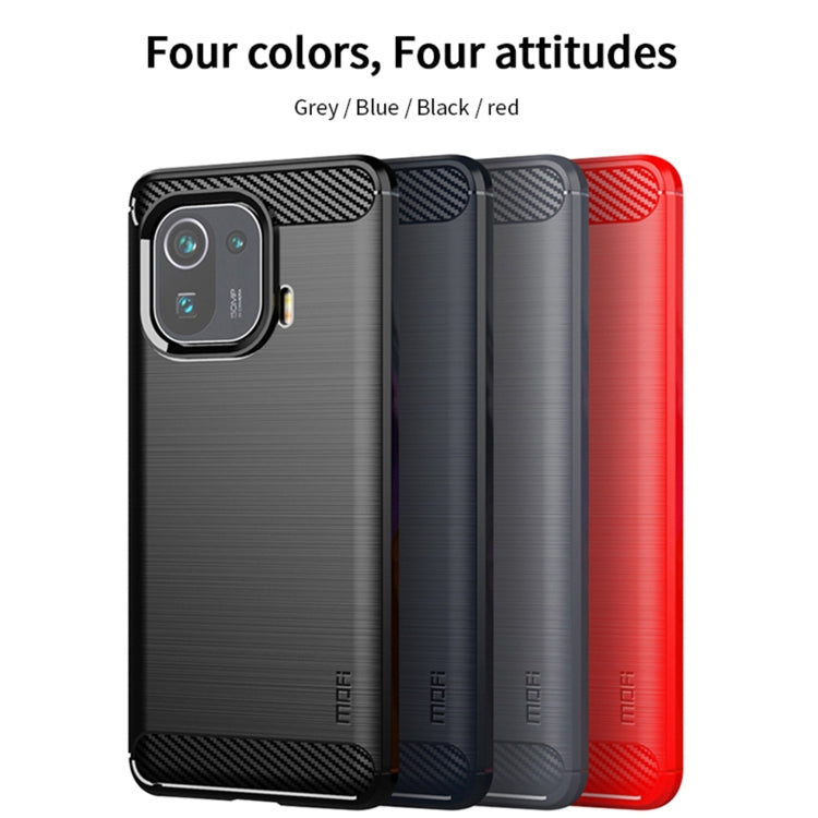 For Xiaomi Mi 11 Pro MOFI Gentleness Series Brushed Texture Carbon Fiber Soft TPU Case(Black) - Xiaomi Cases by MOFI | Online Shopping South Africa | PMC Jewellery