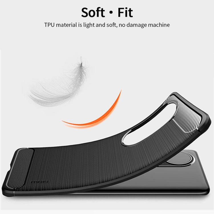 For Huawei P50 Pro MOFI Gentleness Series Brushed Texture Carbon Fiber Soft TPU Case(Gray) - Huawei Cases by MOFI | Online Shopping South Africa | PMC TechLife | Buy Now Pay Later Mobicred