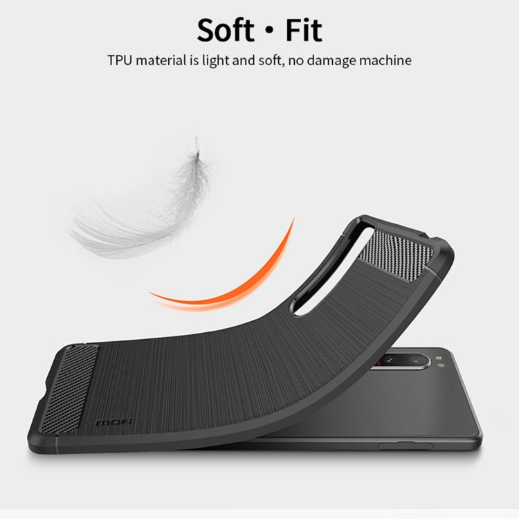 For Sony Xperia 1 lll MOFI Gentleness Series Brushed Texture Carbon Fiber Soft TPU Case(Black) - Sony Cases by MOFI | Online Shopping South Africa | PMC TechLife | Buy Now Pay Later Mobicred
