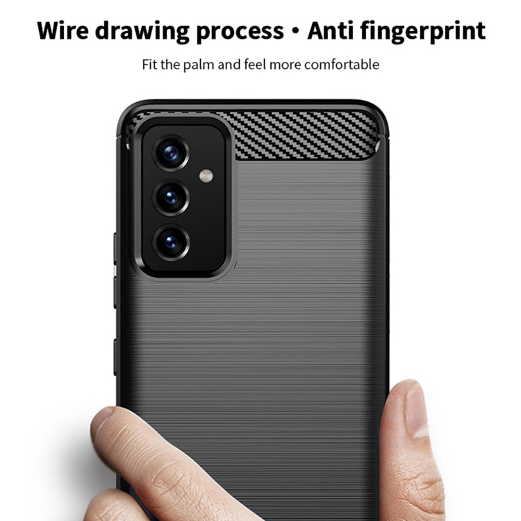 For Samsung Galaxy A82 / Quantum2 MOFI Gentleness Series Brushed Texture Carbon Fiber Soft TPU Case(Blue) - Galaxy Phone Cases by MOFI | Online Shopping South Africa | PMC TechLife | Buy Now Pay Later Mobicred
