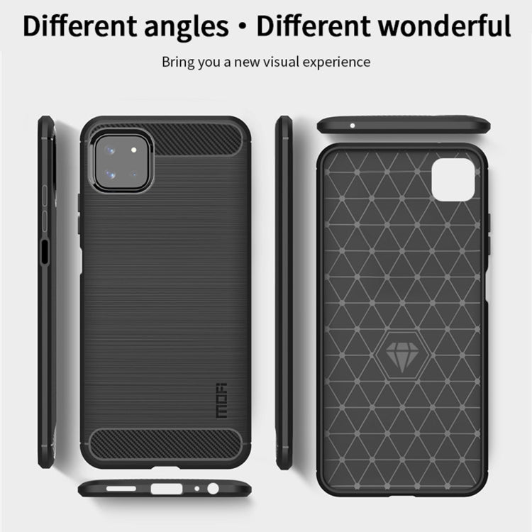 For Samsung Galaxy A22 5G MOFI Gentleness Series Brushed Texture Carbon Fiber Soft TPU Case(Red) - free shipping - PMC TechLife - Order now!