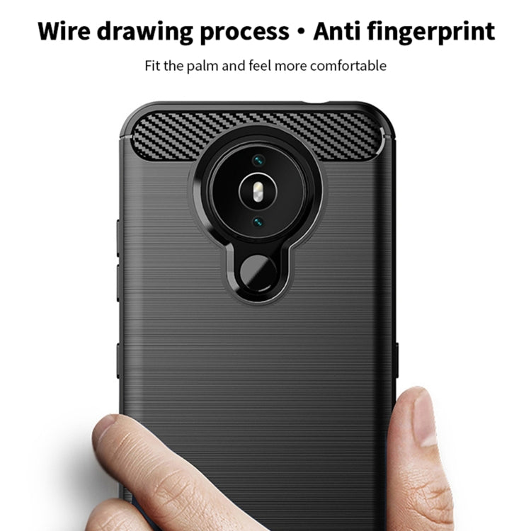 For Nokia 1.4 MOFI Gentleness Series Brushed Texture Carbon Fiber Soft TPU Case(Gray) - Nokia Cases by MOFI | Online Shopping South Africa | PMC TechLife