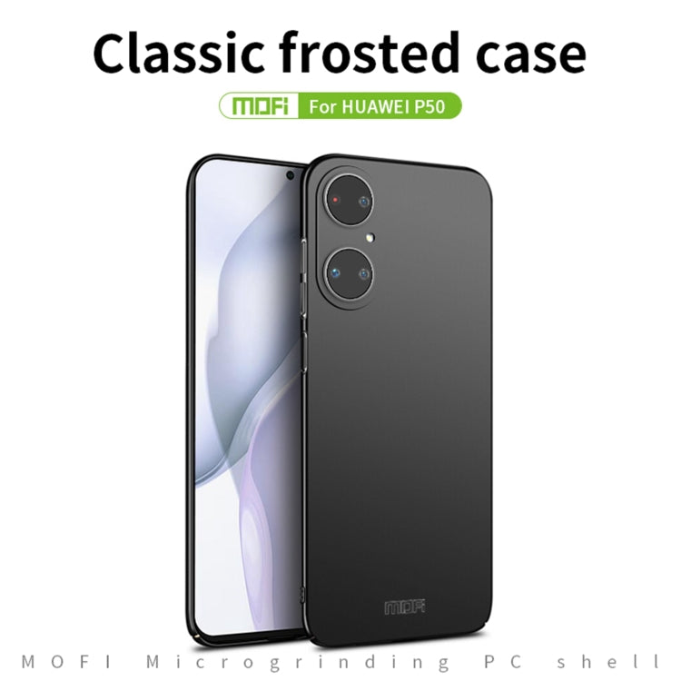 For Huawei P50 MOFI Frosted PC Ultra-thin Hard Case(Red) - Huawei Cases by MOFI | Online Shopping South Africa | PMC Jewellery