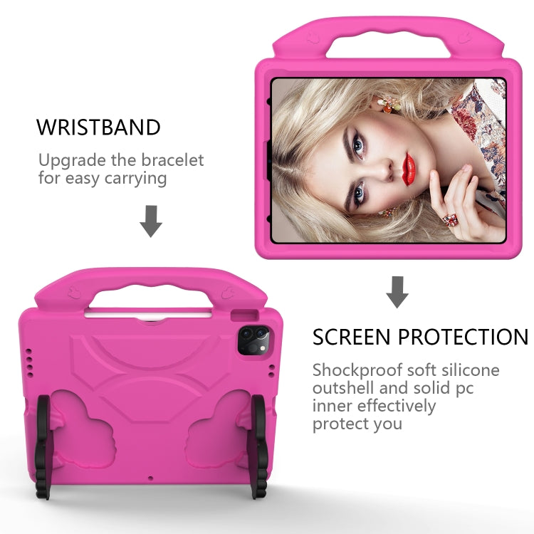 For iPad Pro 11 2022 / 2021 Children EVA Shockproof Tablet Case with Thumb Bracket(Rose Red) - iPad Pro 11 (2022/2021) Cases by PMC Jewellery | Online Shopping South Africa | PMC Jewellery