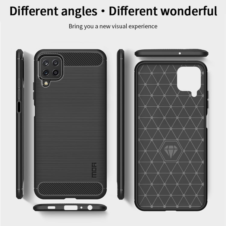 For Samsung Galaxy A22 4G MOFI Gentleness Series Brushed Texture Carbon Fiber Soft TPU Case(Red) - Galaxy Phone Cases by MOFI | Online Shopping South Africa | PMC TechLife | Buy Now Pay Later Mobicred