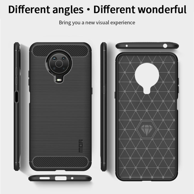 For Nokia G10 / G20 / 6.3 MOFI Gentleness Series Brushed Texture Carbon Fiber Soft TPU Case(Blue) - Nokia Cases by MOFI | Online Shopping South Africa | PMC TechLife | Buy Now Pay Later Mobicred