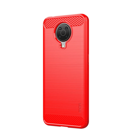 For Nokia G10 / G20 / 6.3 MOFI Gentleness Series Brushed Texture Carbon Fiber Soft TPU Case(Red) - Nokia Cases by MOFI | Online Shopping South Africa | PMC Jewellery