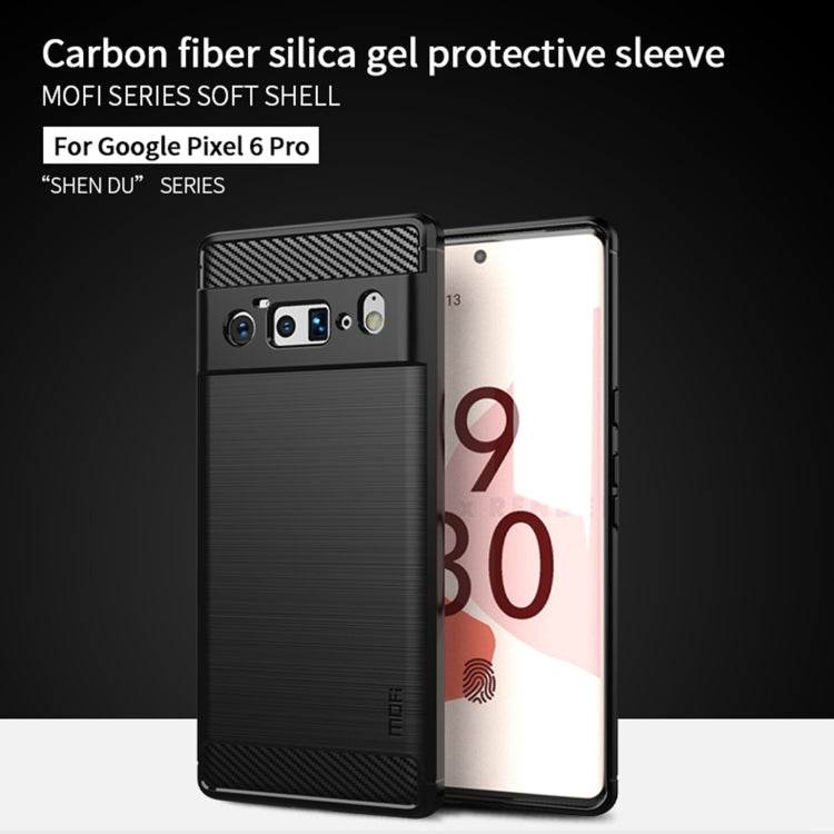 For Google Pixel 6 Pro MOFI Gentleness Series Brushed Texture Carbon Fiber Soft TPU Case(Gray) - Google Cases by MOFI | Online Shopping South Africa | PMC TechLife | Buy Now Pay Later Mobicred