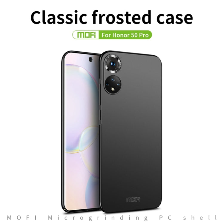 For Honor 50 Pro MOFI Frosted PC Ultra-thin Hard Case(Black) - Honor Cases by MOFI | Online Shopping South Africa | PMC Jewellery