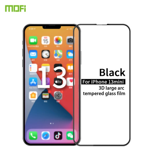 For iPhone 13 mini MOFI 9H 3D Explosion-proof Curved Screen Tempered Glass Film (Black) - iPhone 13 mini Tempered Glass by MOFI | Online Shopping South Africa | PMC Jewellery