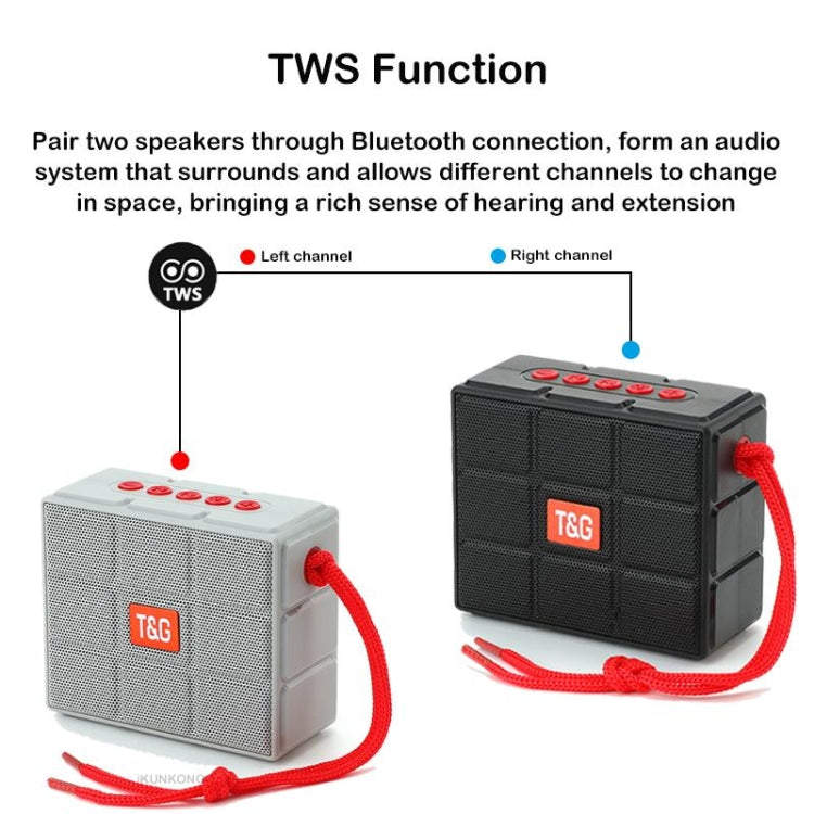 T&G TG311 LED Flashlight Portable Bluetooth Speaker, Support TF Card / FM / 3.5mm AUX / U Disk(Red) - Desktop Speaker by T&G | Online Shopping South Africa | PMC Jewellery | Buy Now Pay Later Mobicred