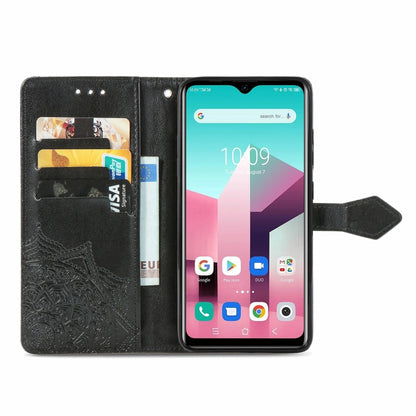 For Blackview A80 Pro Mandala Flower Embossed Horizontal Flip Leather Case with Holder & Three Card Slots & Wallet & Lanyard(Black) - More Brand by PMC Jewellery | Online Shopping South Africa | PMC Jewellery | Buy Now Pay Later Mobicred