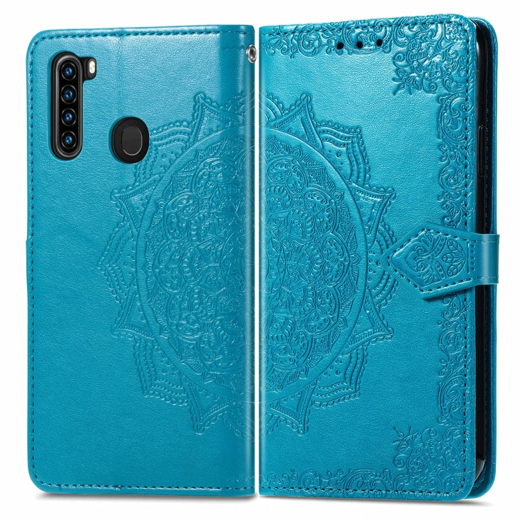 For Blackview A80 Pro Mandala Flower Embossed Horizontal Flip Leather Case with Holder & Three Card Slots & Wallet & Lanyard(Blue) - More Brand by PMC Jewellery | Online Shopping South Africa | PMC Jewellery