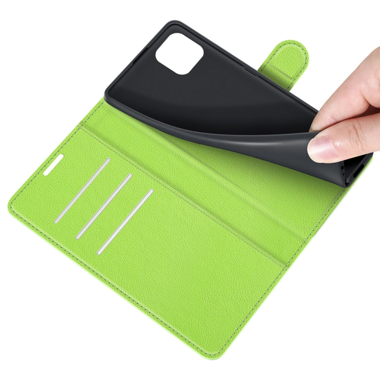 For OPPO Realme C11 2021 Litchi Texture Horizontal Flip Protective Case with Holder & Card Slots & Wallet(Green) - free shipping - PMC TechLife - Order now!